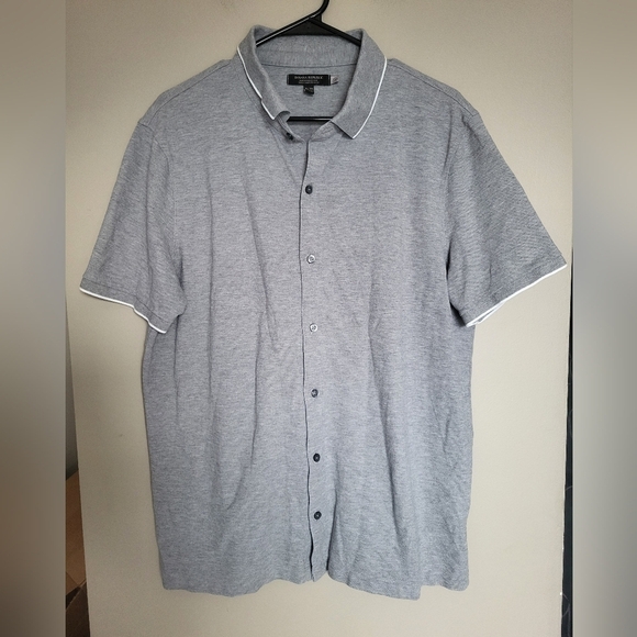 George Other - Banana Republic Men's Gray Button Down Shirt, Size XL